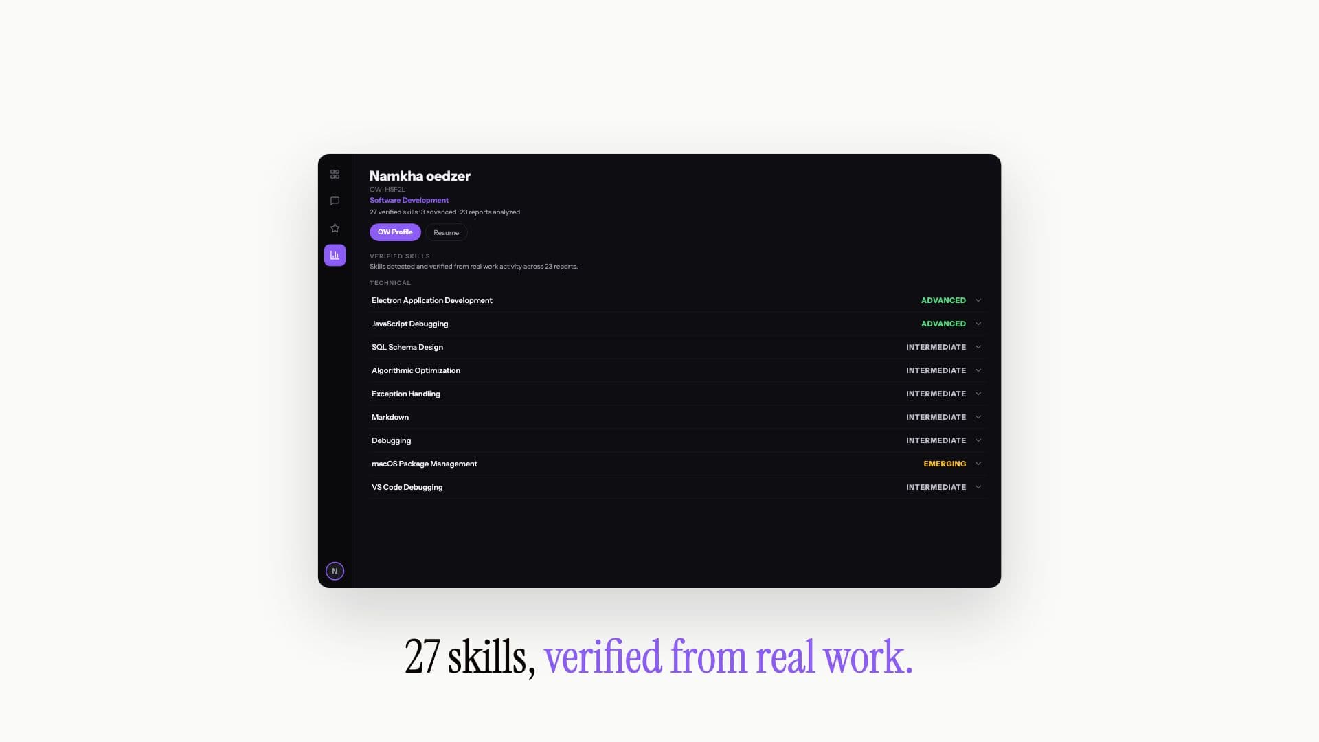 OnlyWorks — proof of real work, not résumés